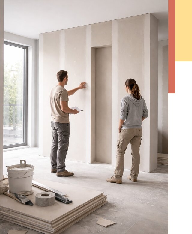 Зонирующая перегородка из гипсокартона в Ачинске от 2836 руб. под ключ | ОТДЕЛОЧНИК-Чнс