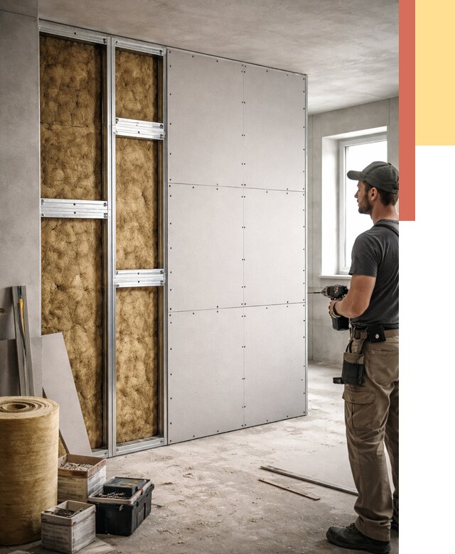 Усиленная перегородка под навеску в Ачинске от 12966 руб. — монтаж под ключ | ОТДЕЛОЧНИК-Чнс