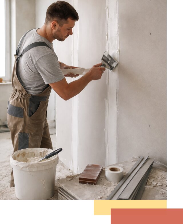 Шпаклевка перегородок из гипсокартона в Ачинске качественно и быстро