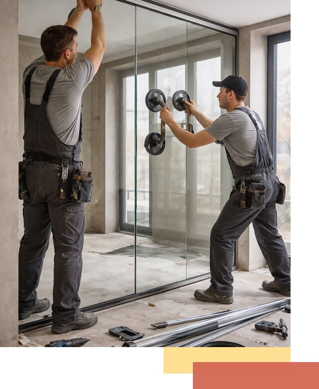 Цельностеклянные перегородки под ключ в Ачинске