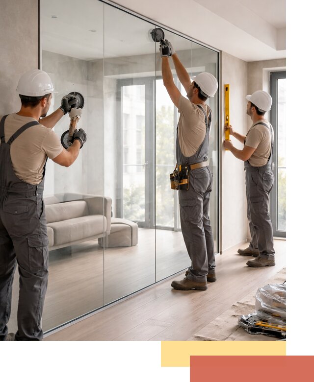 Перегородки из закаленного стекла в Ачинске для офисов и квартир