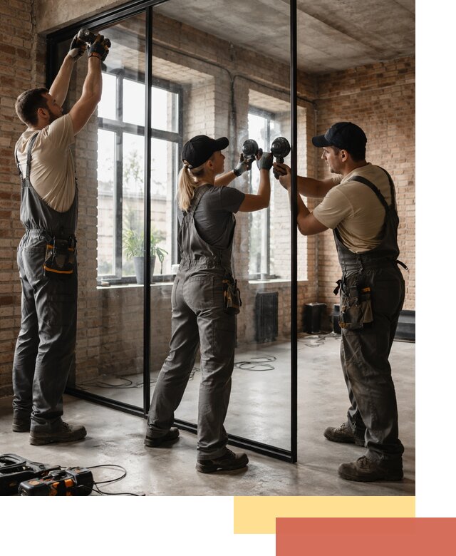 Стеклянные перегородки лофт — изготовление и монтаж в Ачинске