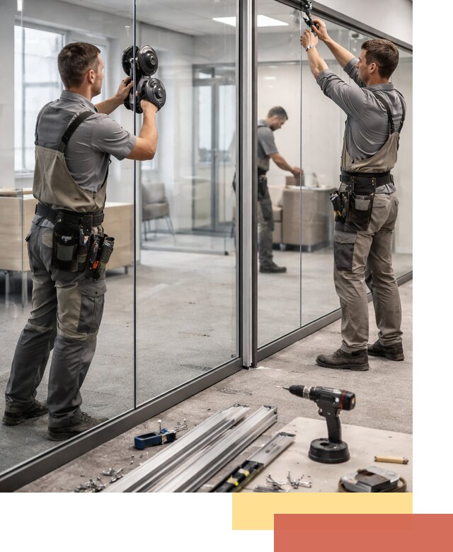 Стеклянные офисные перегородки под ключ в Ачинске