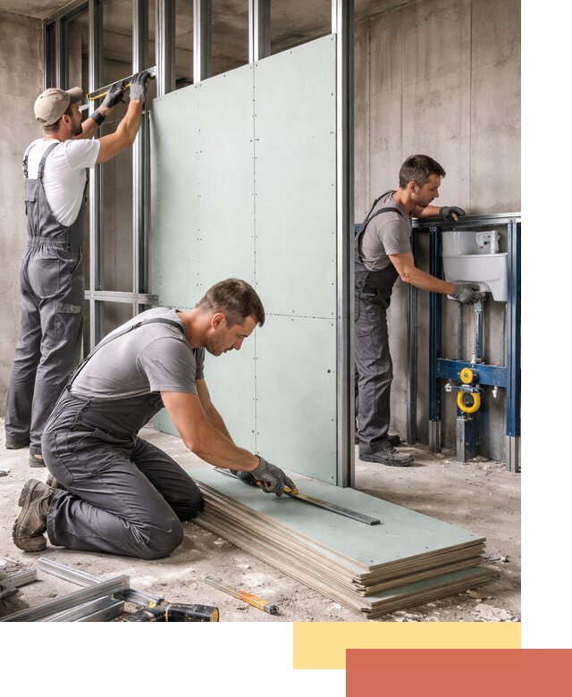 Монтаж и ремонт сантехнических перегородок в Ачинске