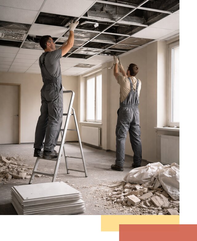 Демонтаж потолков Армстронг профессионально в Ачинске