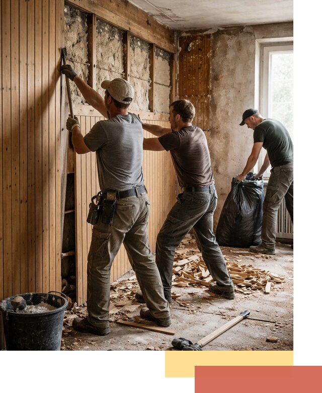 Демонтаж вагонки и вывоз материалов в Ачинске