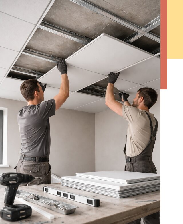 Монтаж кассетного потолка в Ачинске от 4559 руб/м2 — установка и сборка | ОТДЕЛОЧНИК-Чнс