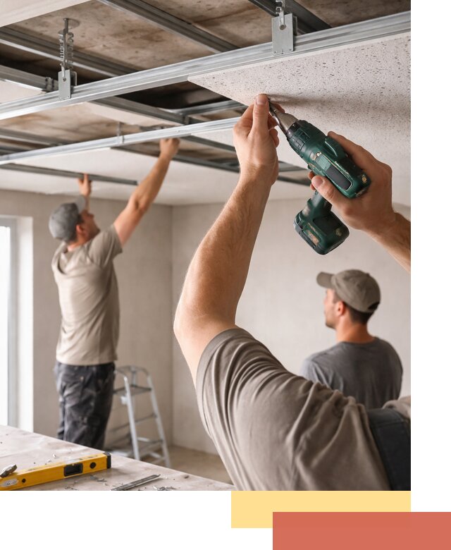 Монтаж акустического потолка в Ачинске под ключ