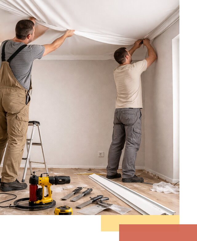 Монтаж ПВХ натяжного потолка в Ачинске качественно и быстро