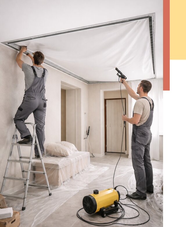 Монтаж натяжного потолка в прихожей в Ачинске от 2684 руб. под ключ | ОТДЕЛОЧНИК-Чнс