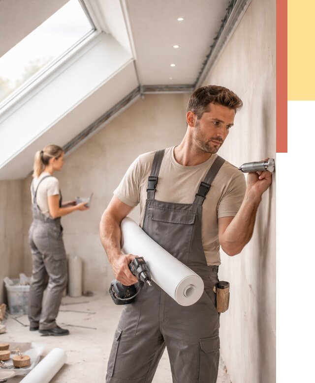 Монтаж натяжного потолка на мансарде в Ачинске от 3546 руб. | ОТДЕЛОЧНИК-Чнс