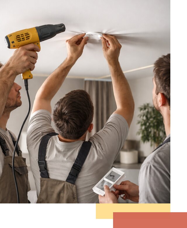 Ремонт прокола полотна натяжного потолка в Ачинске