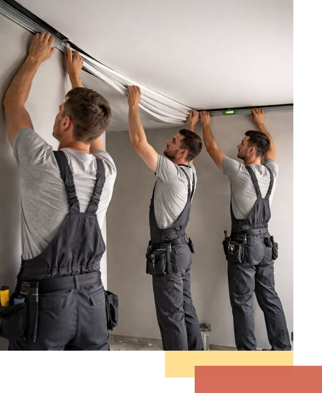 Теневые натяжные потолки в Ачинске: монтаж и отделка быстро и качественно