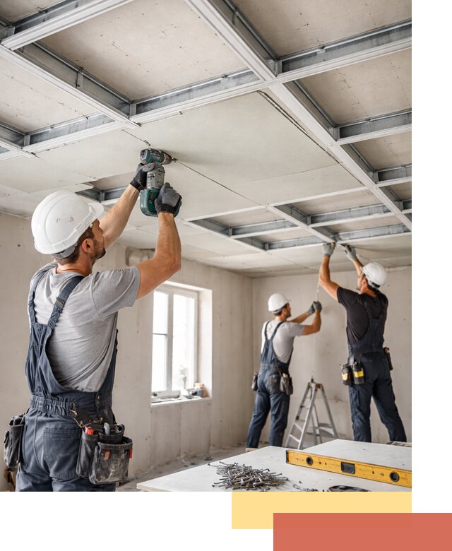 Кессонный потолок из гипсокартона под ключ в Ачинске