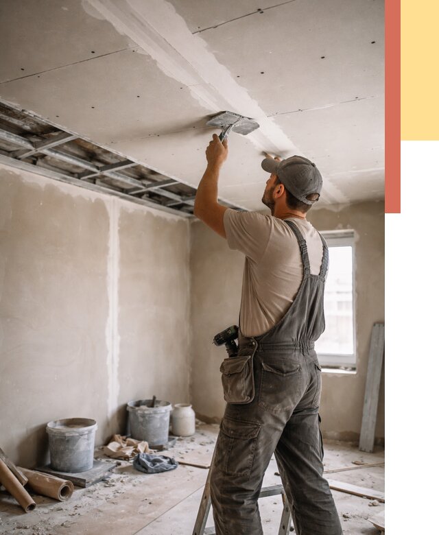 Ремонт потолка из гипсокартона в Ачинске от 658 руб./м² — быстро и недорого | ОТДЕЛОЧНИК-Чнс