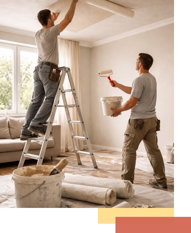 Поклейка обоев на потолок в Ачинске — качественно и быстро