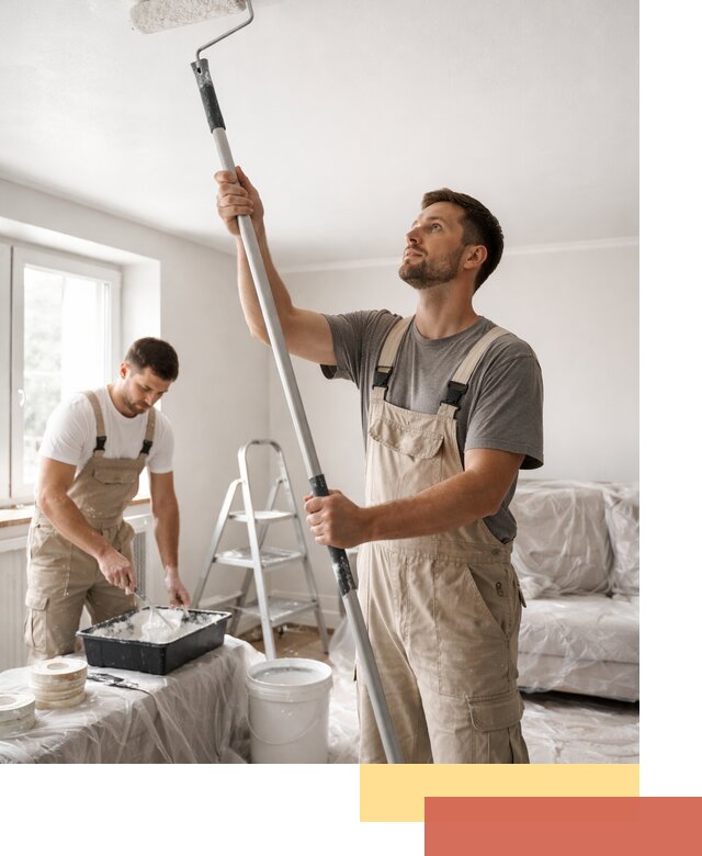 Покраска потолка водоэмульсионной краской в Ачинске