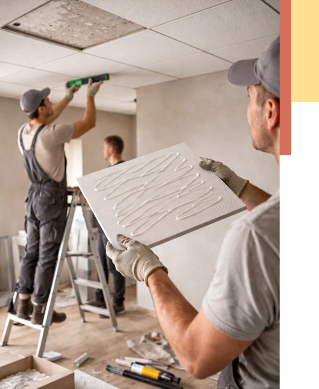 Монтаж потолочной плитки в Ачинске от 4559 руб. — быстро и недорого | ОТДЕЛОЧНИК-Чнс