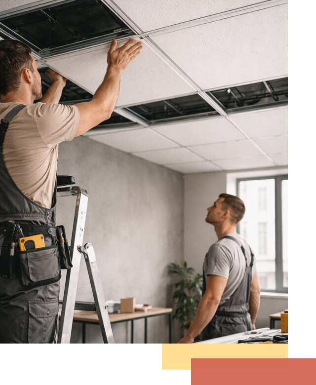 Монтаж потолочной плитки в Ачинске качественно и в срок