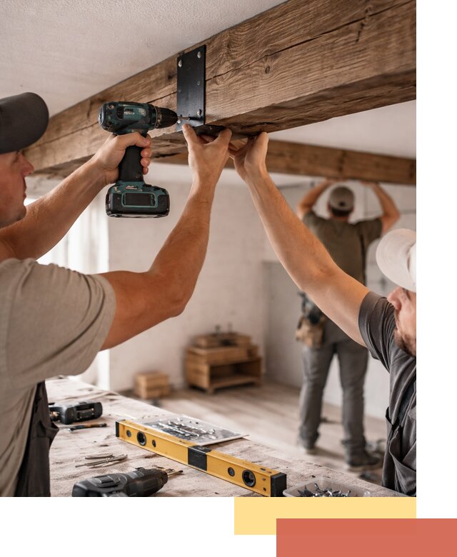 Монтаж декоративных потолочных балок в Ачинске